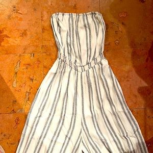 Strapless printed jumpsuit